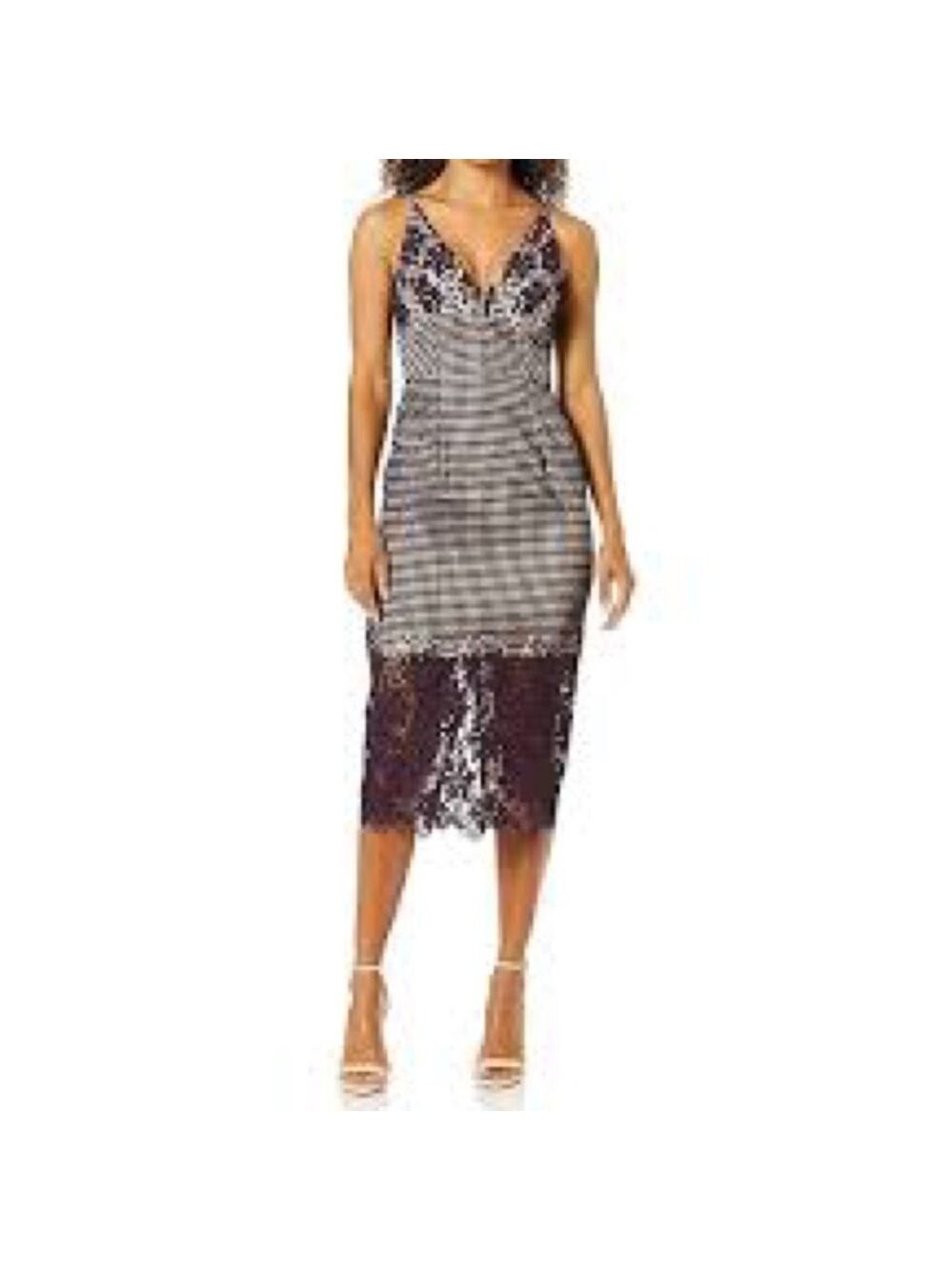 Dress The Population Aurora Lace Midi Dress Sz Small - Picture 13 of 13